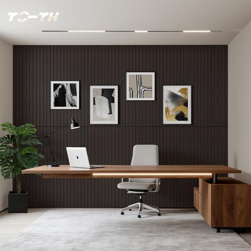 TO-TH Sound Proofing Wall Panels Decorative Acoustic Panel 4 Pack, Ebony