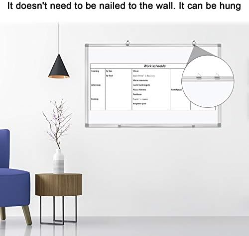 H-Qprobd Dry Erase Board for Wall Aluminum Presentation Magnetic Whiteboard with Long Pen Tray, Wall-Mounted White Board for School, Office and Home (40"x28")