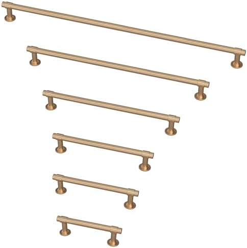 Franklin Brass 2 Pack Champagne Bronze Gold Cabinet Handles 18 inch (457mm) Kitchen Cabinet Handles and Drawer Pulls for Cupboards and Dressers | Francisco Collection
