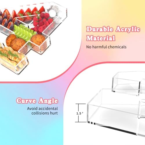 13.8" Acrylic Number Charcuterie Tray, Fillable Charcuterie Box (Number 0)