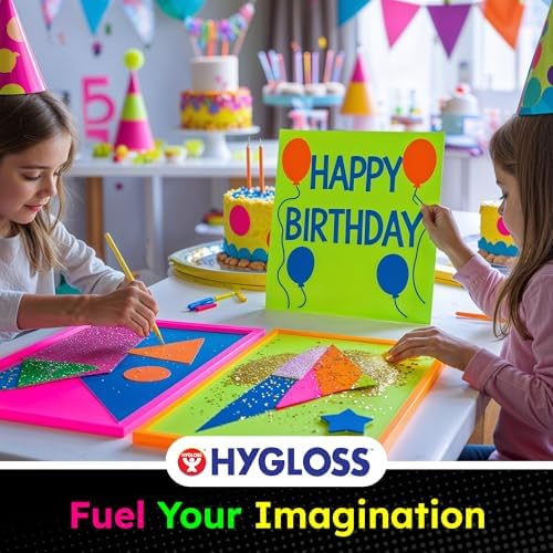 Hygloss Poster Board 11 x 14, 25 Pack Neon Orange, Colored Posterboard
