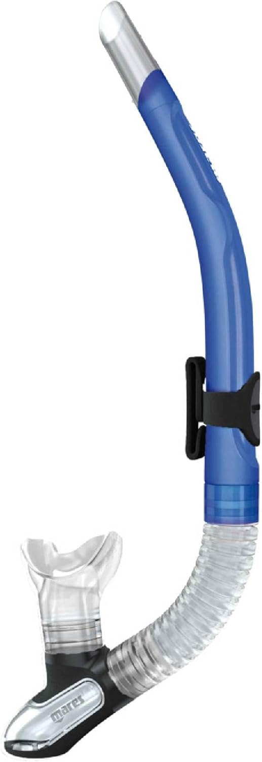 Mares Ergo Flex Snorkel for Scuba Diving, Snorkeling, Freediving with Corrugated Silicone Hose & Mouthpiece