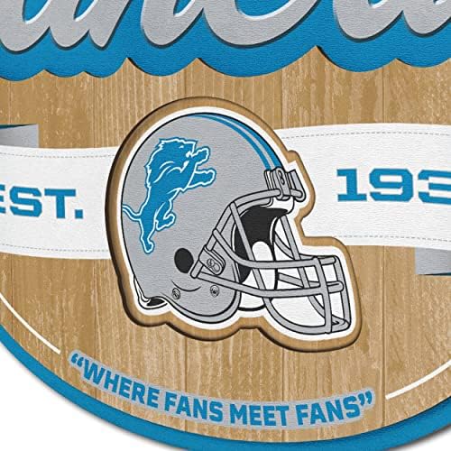 YouTheFan NFL Detroit Lions Fan Cave Sign One Size(Pack of 6)