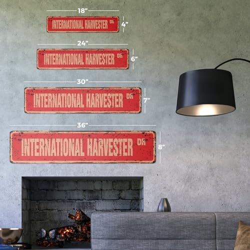 INTERNATIONAL HARVESTER Vintage Plastic Street Sign | Indoor/Outdoor | 24" Wide