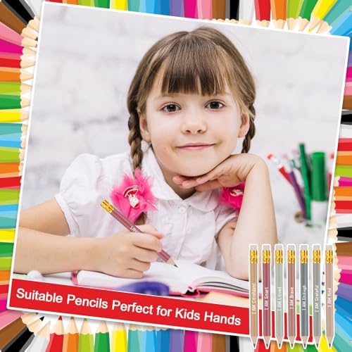 140Pcs Mini Pencils Bulk Inspirational Golf Pen-cils 4 inch Calming Corner Theme with Eraser Wood Cased Short for Classroom, Office, School and Party Game