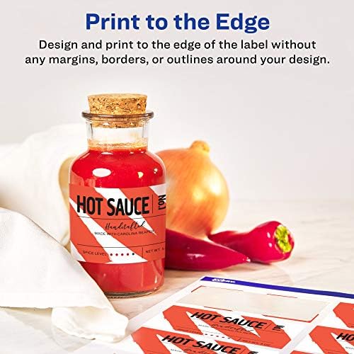 Avery® Printable Durable White Rectangle Labels, Sure Feed® Technology, 2" x 3.75", Print-to-the-Edge, Waterproof Labels, Laser & Pigment-Based Inkjet Compatible, 80 Total