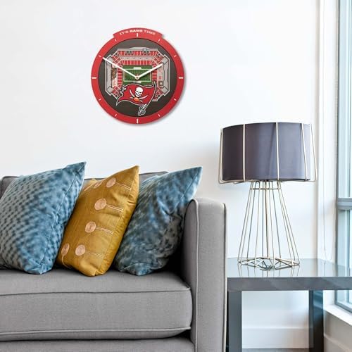 YouTheFan NFL Tampa Bay Buccaneers StadiumView 3D Wall Clock