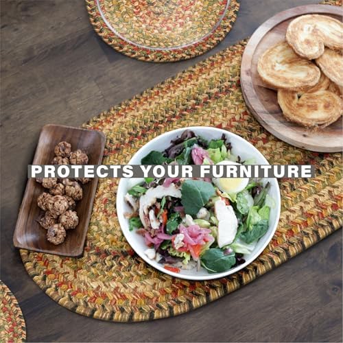 Homespice Kingston Jute Braided Placemats, Rect 13x19 Set of 6