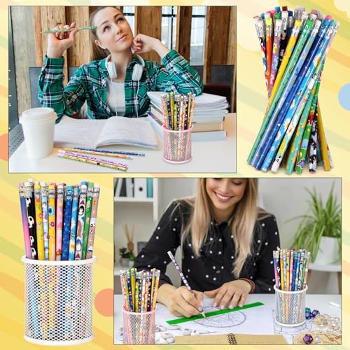 Sabary 200 Pcs Assorted Wood Pencil Bulk 50 Styles Colorful #2 HB Pencils