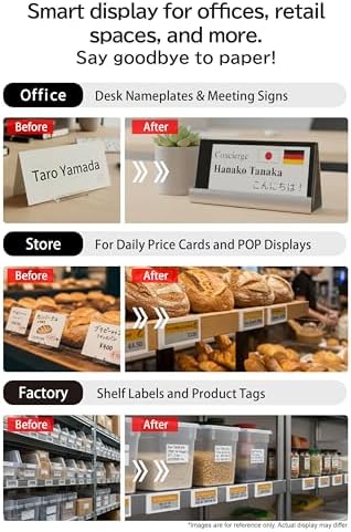 [Santek] EZ Sign NFC E-Paper Display – No Battery, Ultra-Thin 0.13”, Rewritable 4-Color Digital Display, App-Controlled (iOS/Android/PC), IP65 (White, 2.9 inch)