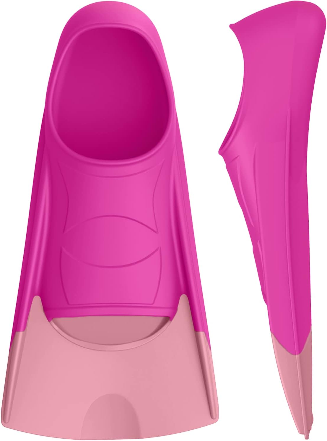 Gintenco Swim Fins, Kids Swim Training Fins for Lap Swimming, Travel Size Flippers with Mesh Bag, Silicone Swimming Fins for Kids Teens Adults Women Men