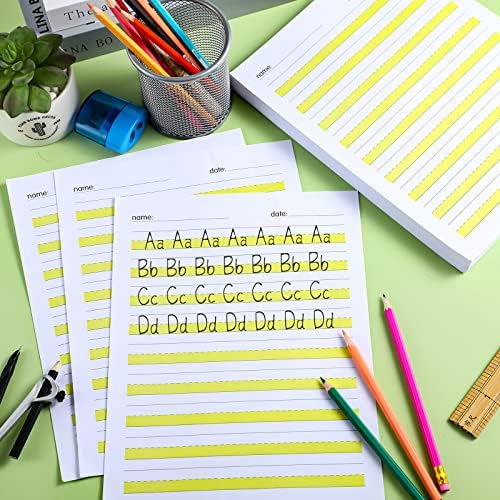 Eaasty 400 Sheets Write Beginner Paper Level 1 Lines & Highlighted,Style 1