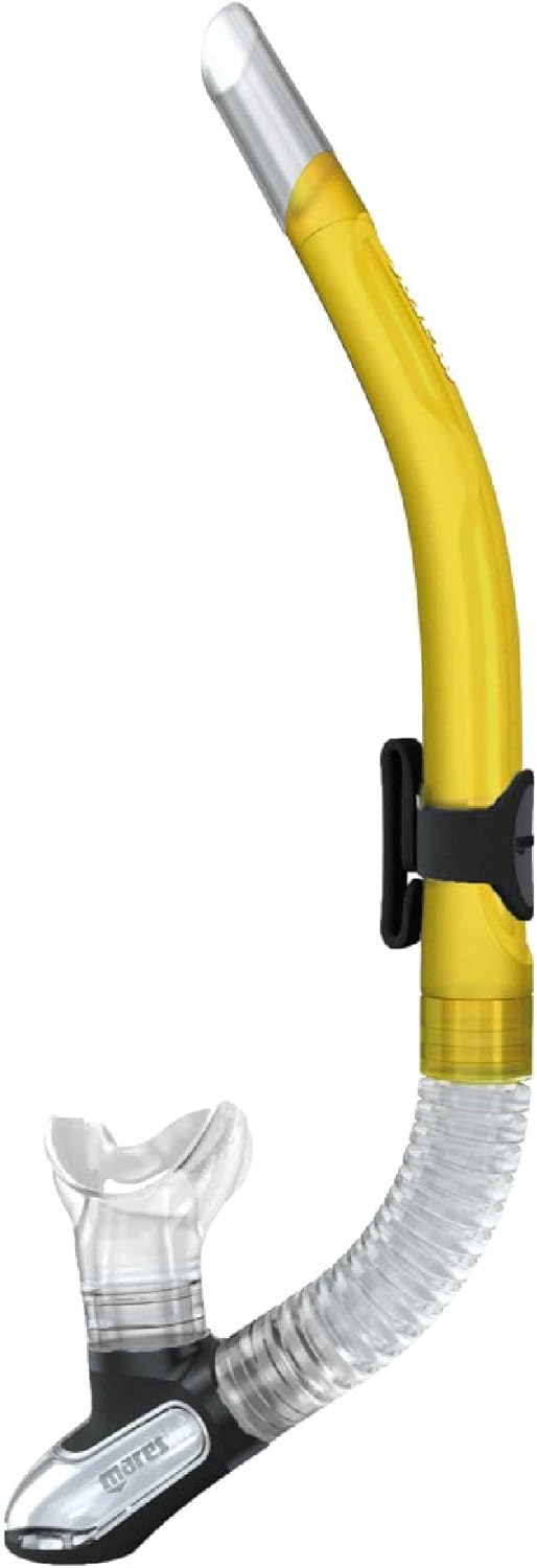 Mares Ergo Flex Snorkel for Scuba Diving, Snorkeling, Freediving with Corrugated Silicone Hose & Mouthpiece