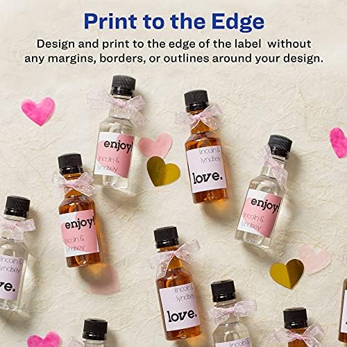 Avery® Printable Durable White Square Labels, Sure Feed® Technology, 1" x 1", Print-to-the-Edge, Waterproof Labels, Laser & Pigment-Based Inkjet Compatible, 480 Total