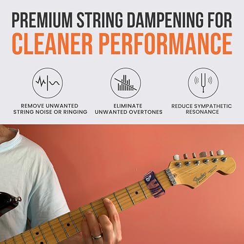 Gruv Gear Fret Wrap & Guitar Mute, Fretwrap for Acoustic, Electric & Bass | String Dampener Recording, Tapping & Practice Accessory (3 Pack, Large Animal Prints, Fits 6 String Bass, 8 String Guitar)