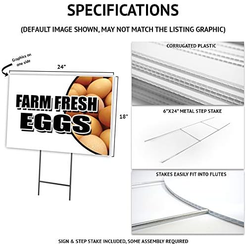 Fruit Cups 2 Pack of 18" x 24" Yard Sign & Stake | Advertise Your Business | Stake Included Image On Front Only | Made in The USA