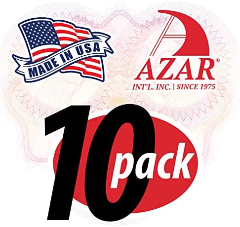Azar Displays 252041 11" W x 8.5" H Horizontal Double Sided, Stand Up Acrylic Sign Holder with Attached Brochure Holder, 10-Pack