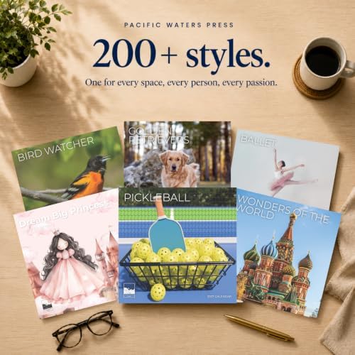 World Travel 2027 Wall Calendar, 12 x 24 Hanging Pacific Waters Press