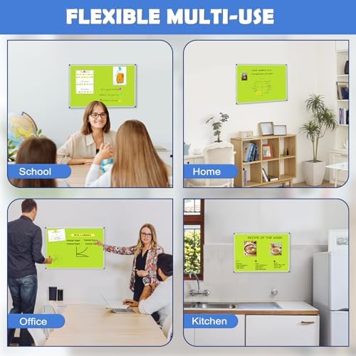 Double-Sided White Board Dry Erase Magnetic Whiteboard Wall 24x18 Green