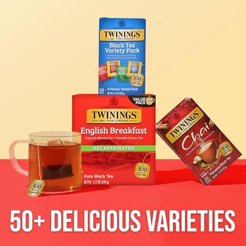 Twinings Black Tea Variety Sampler Pack, Tea Bags, 20 CT Box (1 Pack)