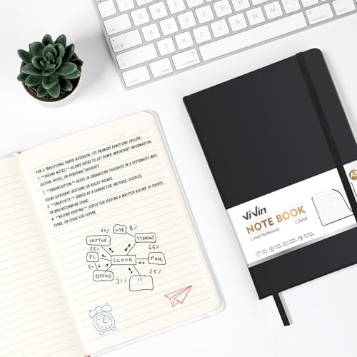 ViVin 24 Pack A5 Hardcover Lined Notebook,192 pg College Ruled 5.5x8.3