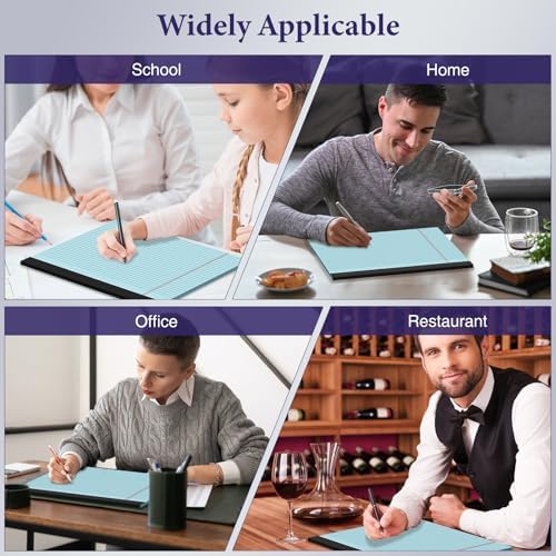 12 Pack Note Pads 11" x 9.5" Colored Legal Pads College Ruled Pink Notepad Perforated Writing Pads 80GSM Lined Paper Pads of College Ruled Paper 30 Sheets Notebook To Do List for School, Office, Home