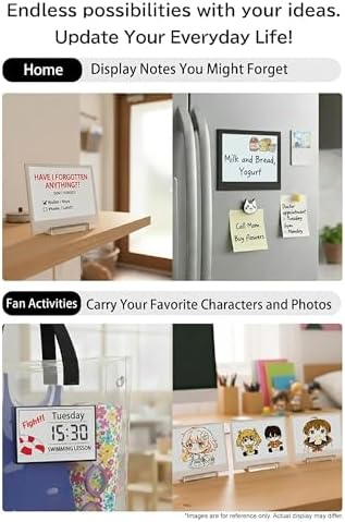 [Santek] EZ Sign NFC E-Paper Display – No Battery, Ultra-Thin 0.13”, Rewritable 4-Color Digital Display, App-Controlled (iOS/Android/PC), IP65 (Black, 4,2 inch)