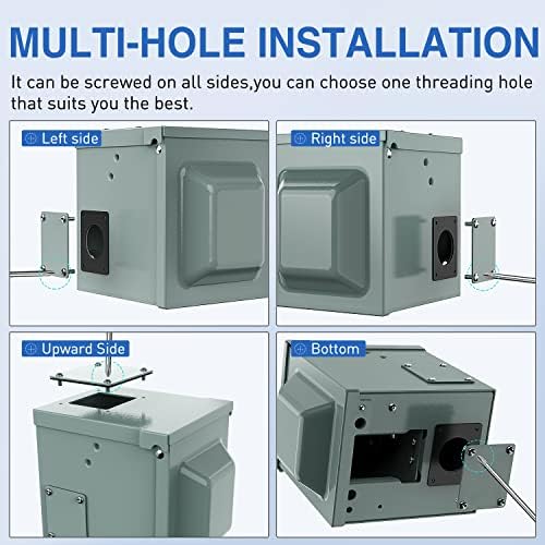 Nilight 30AMP RV Power Outlet Box 125V ETL Listed NEMA TT-30R Receptacle