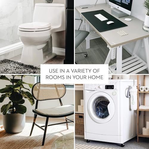 iDesign Small Slim Plastic Bathroom Trash Can, 2-Pack, White