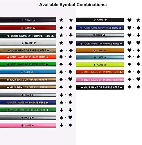 EZPENCILS & GIFTS - Golf Pencils Tipped with Eraser (1/2 a Pencil - Pew Pencils) - Black Colored Barrel - FREE-PERSONALIZATION - 2HB Black Lead - Custom Text - Non-Smear Eraser – Package of 30