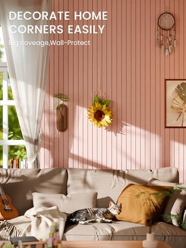 Bumusty 36"x 24" Large Felt Bulletin Board Tiles,Pink