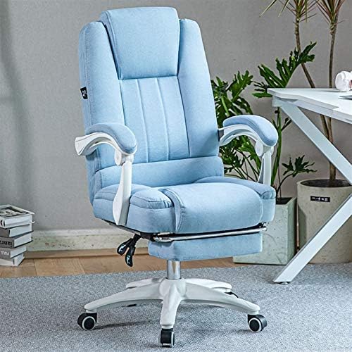 Computer Chair Office Chair Fabric Office Chair Computer Chair Ergonomic Pulley Game Chair Adjustable Tilt 155° with Armrest and Waist Support for Home Ergonomic Desk Chair (Pink Without Foot Pad