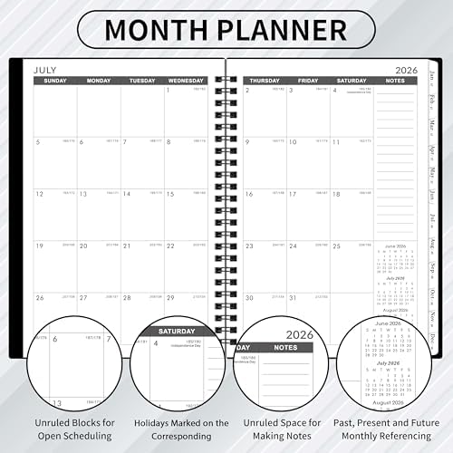 2026-2031 Monthly Planner/Calendar - Jul. 2026 - Jun. 2031, 6.2" x 8.3"