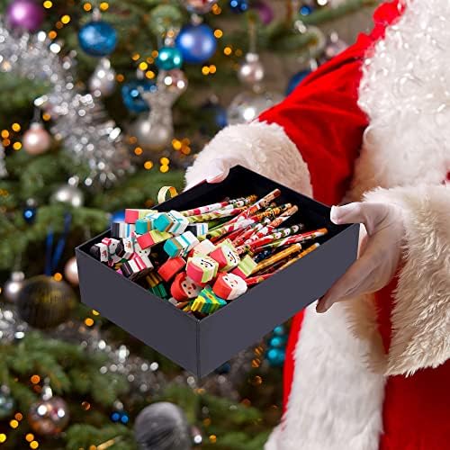 SAIWEILAI ONLINE 50 Pieces Christmas Pencils Elk Snowflake Wood Pencils with With Giant Snowman Xmas Tree Eraser Assortment Christmas Stationery Pencil for Christmas Supplies