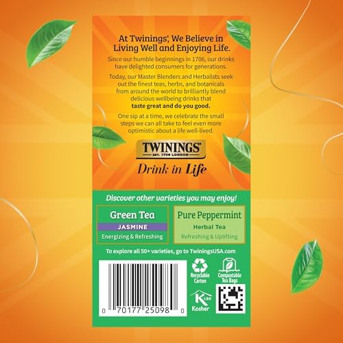 TWININGS TEA, TEA,GREEN,MINT 20 BAG (Pack of 2)