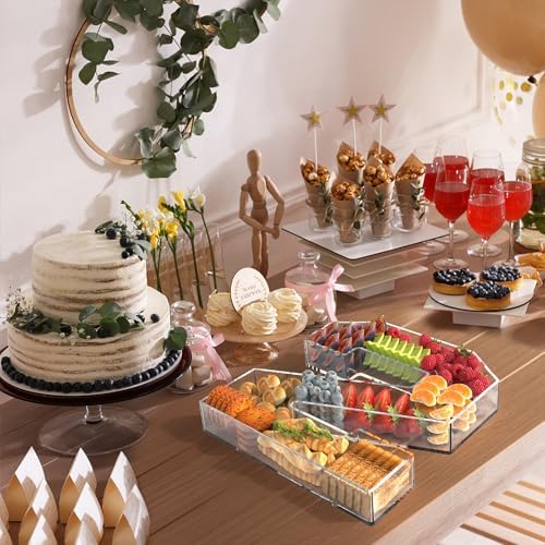 11" Acrylic Number Charcuterie Tray, Fillable Charcuterie Box (Number 2)