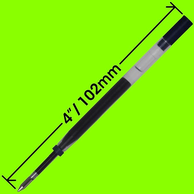 Replacement for Cross Slim 8910, Gel Rolling Ball Refill, 6 Black + 6 Blue