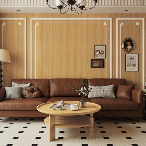 Extra Wide 31"x157" Light Wood Contact Paper Yellow Brown Wood Wallpaper