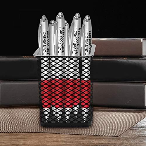 DISCOUNT PROMOS Custom Colored Grip Gel Pens Set of 10, Personalized Bulk Pack - Great for Office, School, Business, Tradeshows, Events - RedBI