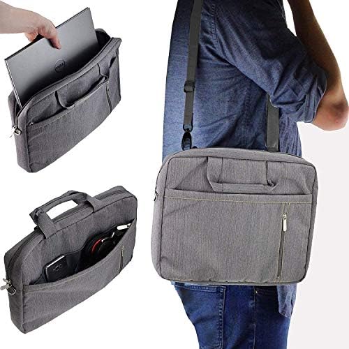 Navitech Grey Premium Messenger Bag - Compatible With Boogie Board eWriter 8.5" LCD Writing Tablet