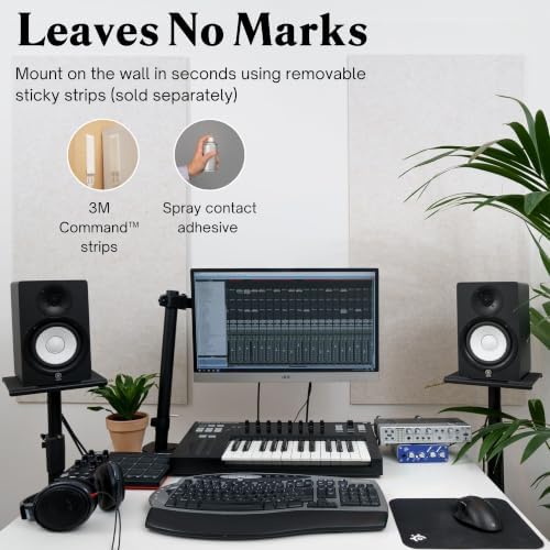 Acoustic Panels, 2 Pack, Large, 46" x 23", Black