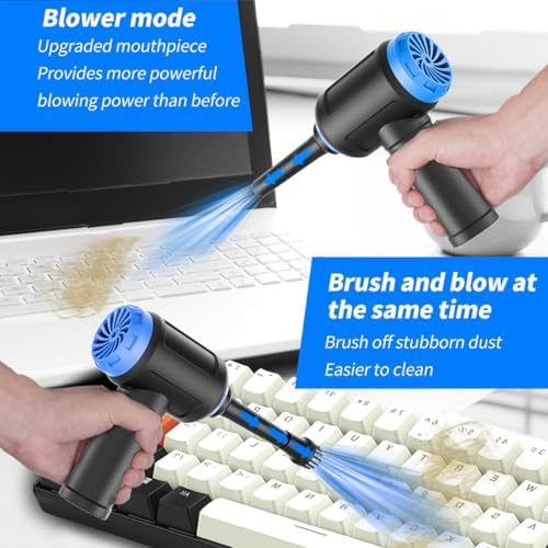 Meudeen Air Duster - Computer Vacuum Cleaner - for Keyboard Cleaning - Cordless Canned Air - 110000RPM Powerful PC Cleaner(VC08)