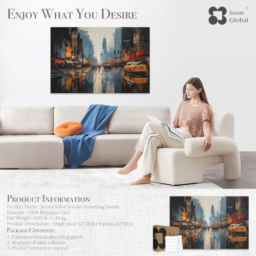 Soon Global Acoustic Wall Panels, Art Acoustic Panels, Urban Pulse