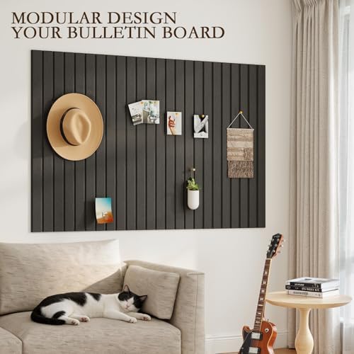 JBER Cork Board Alternative, 12 Pack 48" x 36" Felt Bulletin Board, Black