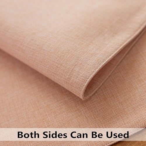 Demetex Pink Placemats Set of 4 Heat Resistant Linen Plate Mats Washable Cloth Place Mats for Dining Tables Restaurants, 13 x 19 inches, Pink
