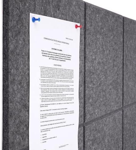 48" x 36" Felt Bulletin Board & Cork Board Alternative, Dark Gray