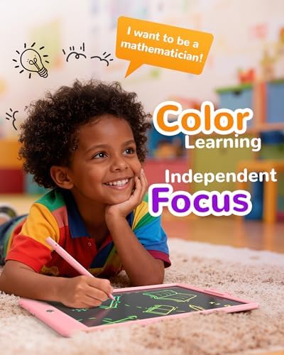 KOKODI LCD Writing Tablet,Gifts for 3 Years Old Boys and Girls,10 Inch Colorful Doodle Board Drawing Tablet, Erasable Reusable Electronic Drawing Pads, Educational and Learning Toy for Kids