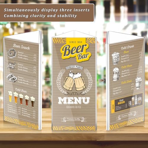8 Pack Table Tent Sign Holder Acrylic, 4 x 9 Inch