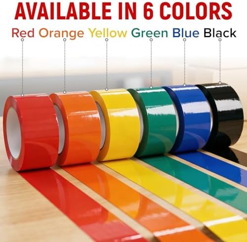 3" x 110 Yards Red Packing Tape, 2 Rolls - 2.0 Mil Carton Sealing Tape