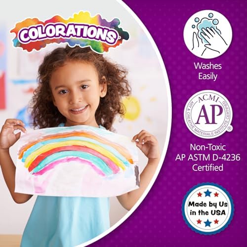 Colorations Paraben-Free Washable Glitter Paint for Kids, Turquoise